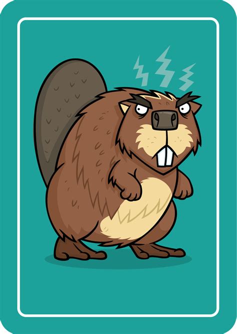 Giant Beaver Tiny Ass Card Game Vector Illustrator Cartoons Characters Graphic Designer