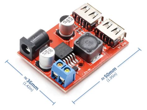 Стабилизатор преобразователь напряжения понижающий LM2596S USB DC DC 6