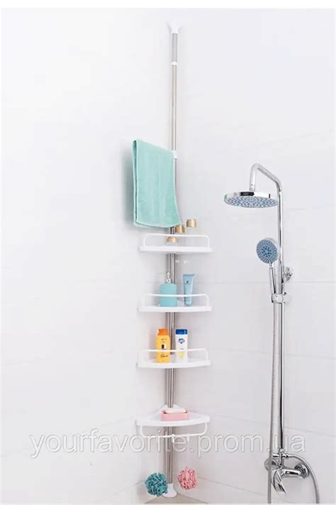 Угловая полочка в ванную на трубке 2,6 метра Corner Shelf ...