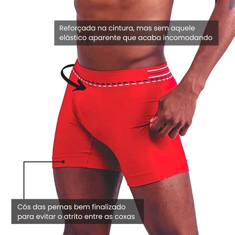 Cueca Boxer Microfibra Conforto Sem Costura Dom Marco Gal Lingerie Calcinhas Suti S