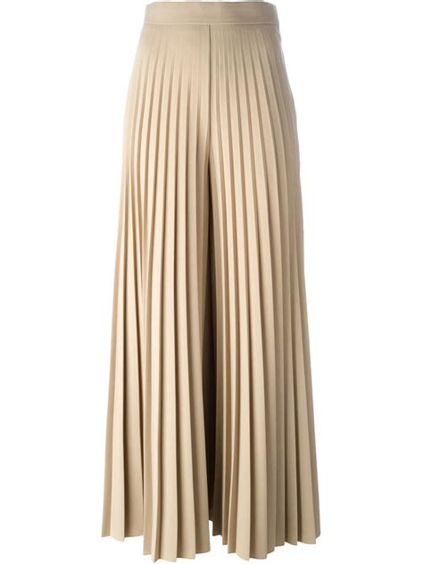 Lyst Givenchy Pleated Wide Leg Trousers