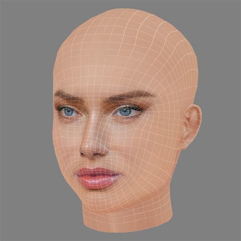 Adriana Lima Head No Hair Low Poly Head For Game 3d Model By Nammichael