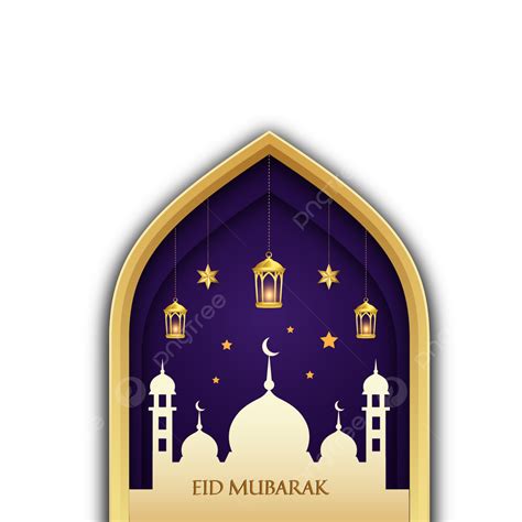 Eid Al Fitr Vector Art Png Golden Moon Texture Eid Al Fitr Lantern And