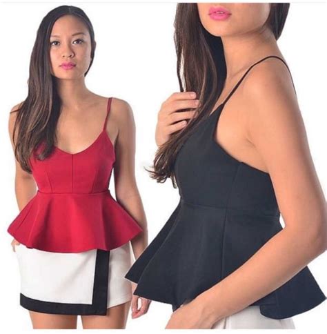 Sexy Peplum Top Available Color Nude Pink Women S Fashion Tops Sleeveless On Carousell