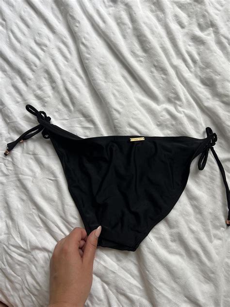 LARA BINGLE BLACK BIKINI BOTTOMS SIZE M Depop