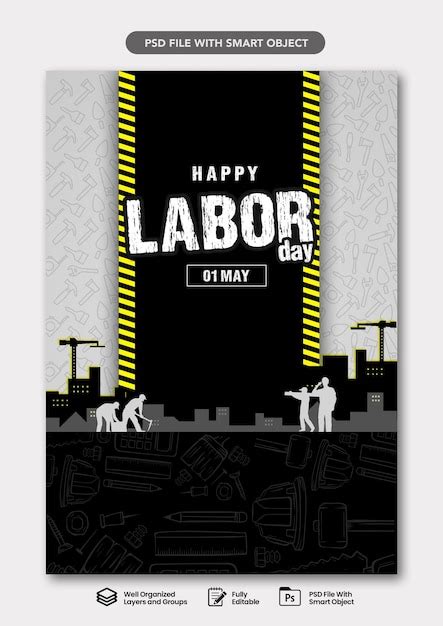 Premium Psd Labor Poster