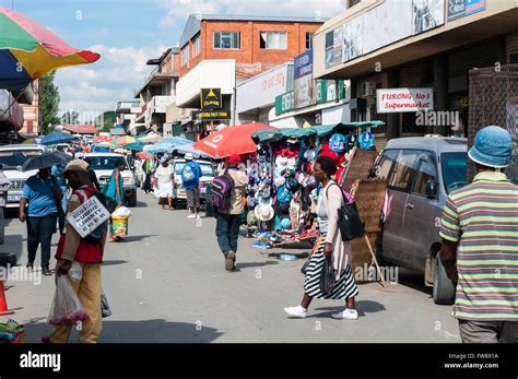 Street And Market Scene East Cbd Maseru Lesotho Stock Photo Alamy