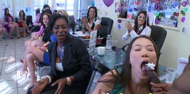 DANCING STRIPPER Asian Babe Deep Throating Two Big Hard Cocks At CFNM Party TNAFlix Porn Videos