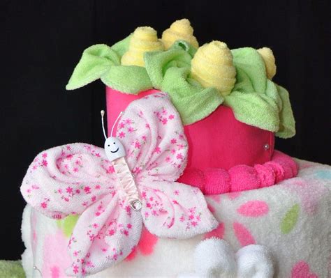 Baby Washcloth Butterfly Washagami ™ Diaper Cake Topper How Etsy
