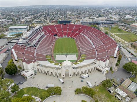 Aerial View Of The Los Angeles Memorial Coliseum Editorial Photo