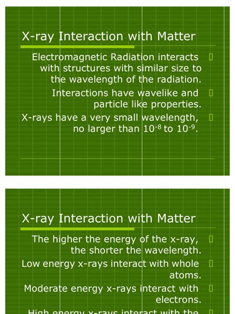 Week 3 B Chapter 12 X-Ray Interaction With Matter 55 | PDF