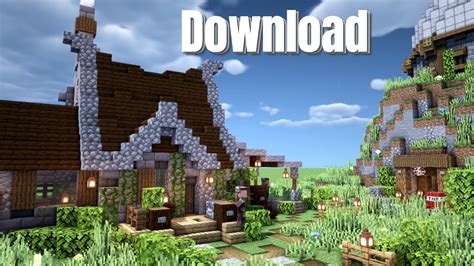 Custom Villager Houses Minecraft Custom Village World Download Miners House Tutorial 2021