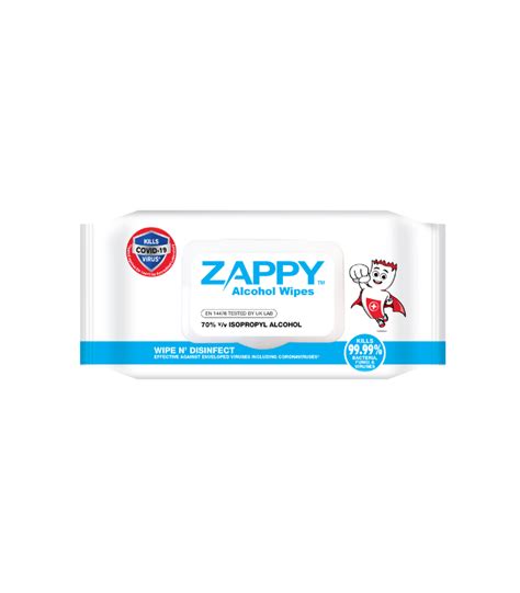 Zappy 70 Isopropyl Alcohol Wipes For Surface Disinfection