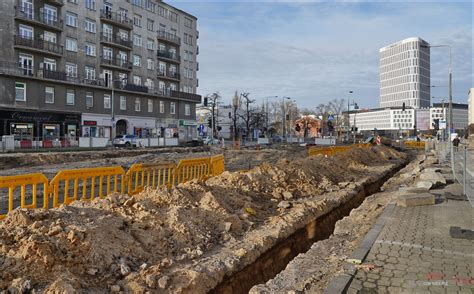 Warszawa, ul. Puławska, budowa tramwaju do Wilanowa. 2023.01.01