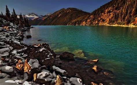 Fond Decran Paysage Montagnes Mer Lac Eau Roche La Nature Images