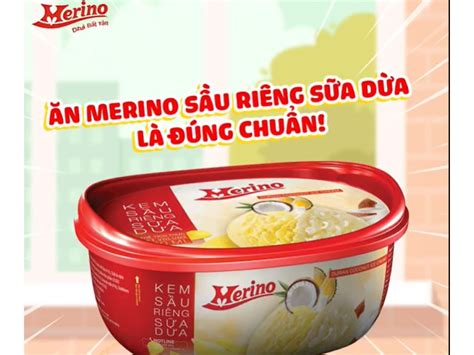Kem sầu riêng sữa dừa Merino 900ml giá tốt tại Bách hoá XANH