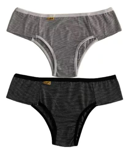 Kit 2 Calcinha Tanga Conforto Lingerie Feminina Microfibra