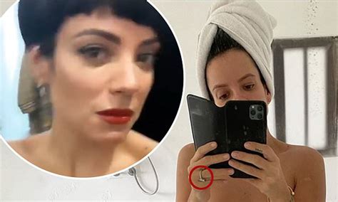 Needs Affirmation Lily Allen Sparks Engagement Rumours With NAKED Selfie Daily Mail Online