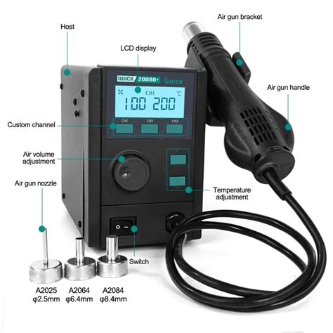 QUICK 2008D Hot Air Desoldering Station Intelligent 750W Slshop Lk