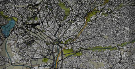 Yaounde City Cameroon 3D Model 40km by 3dstudio