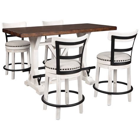 Signature Design by Ashley Valebeck 5-Piece Counter Height Table Set ...