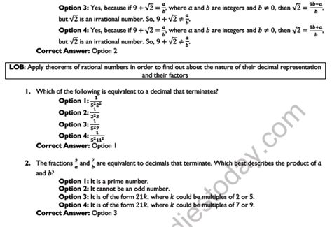 Cbse Class 10 Mathematics Real Numbers Worksheet Set D