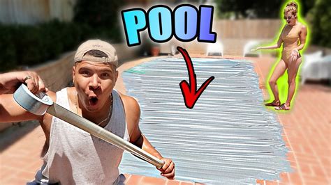 Duct Tape Pool Prank On Girlfriend Bad Idea Must Share Dude