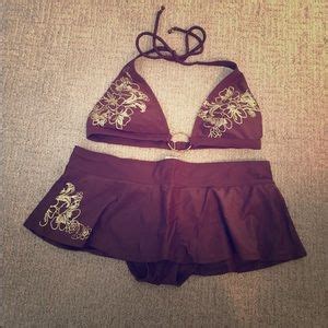 Swim Purple Blue Bikini Wide Strap Two Piece Suit Poshmark