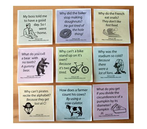 Kids Jokes Sticky Note Pad Etsy