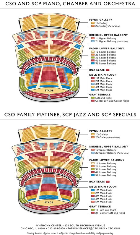 Symphony Center Seating Chart