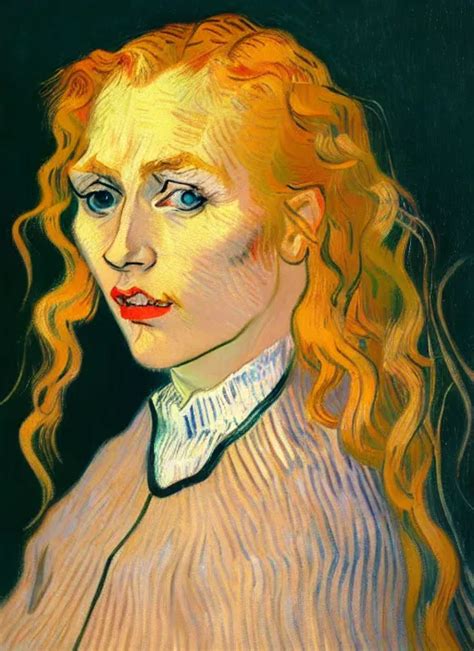 Portrait Of A Woman With Long Blonde Hair Detailed Stable Diffusion