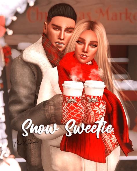 Sims 4 Snow Sweetie 2 Couple 3 Single Poses In 2024 Sims 4 Sims Poses