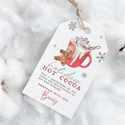 Personalized Hot Cocoa Labels Etsy