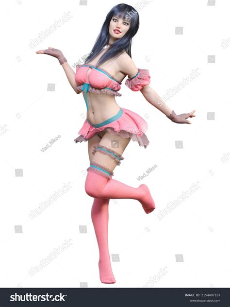 Beautiful Sexy Woman Lace Lingerie Corset Stock Illustration Shutterstock