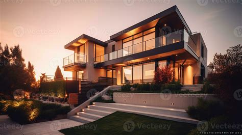 AI Generative 3d modern luxury real estate house for sale and rent