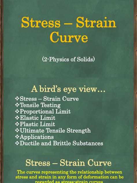 PoS - Lecture 2 - Stress - Strain Curve | PDF | Deformation ...