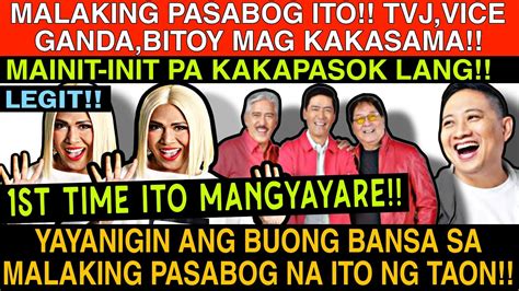 Tvj Malaking Pasabog Ito Tvj Vice Ganda Bitoy Mag Sasama Yayanigin