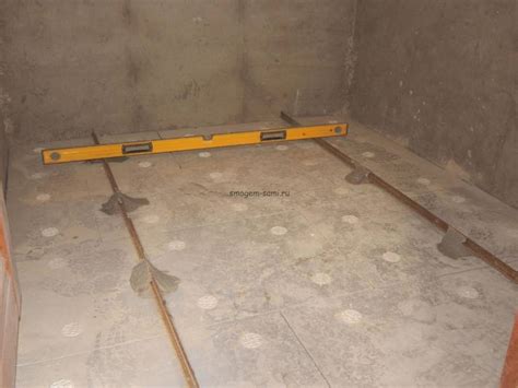Маяки для стяжки пола: разновидности стяжки пола и установка маяков