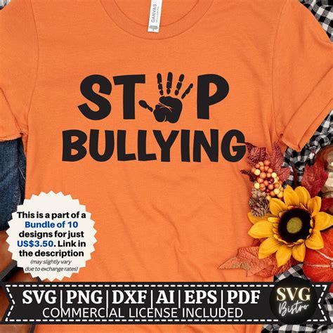 Stop Bullying SVG Anti Bullying SVG Unity Day Shirt SVG Stop Bullying