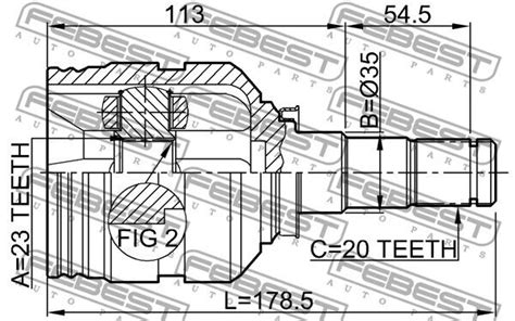 Gelenk Antriebswelle Transmission End Vorne Links Febest St Lh V