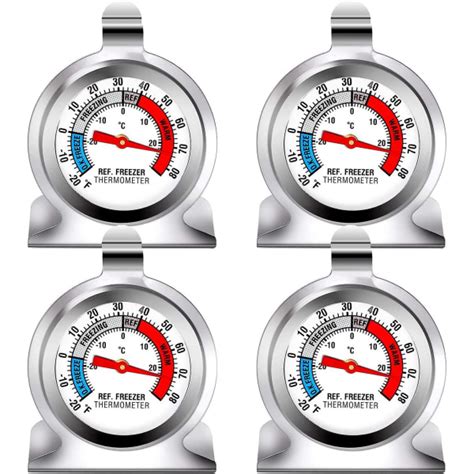 4 pack kyltermometer Kylskåpstermometer Classic serien Stor urtavla