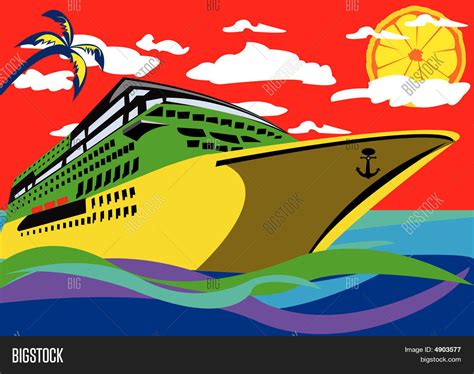 Cruise Ship Vector Art Free