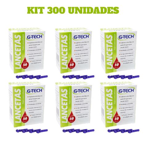 Kit Lancetas Para Caneta Lancetadora Para Medidor De Glicose G Tech