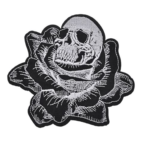Нашивка Череп в лотосе, 11х10см - купить Сувенир по выгодной цене в ...