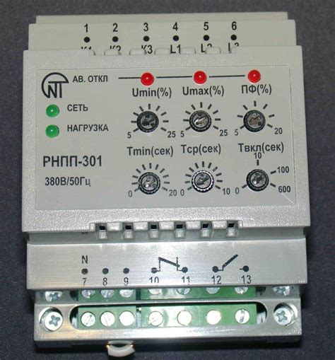 Реле контроля напряжения 3-фазное: поделючение и настройка