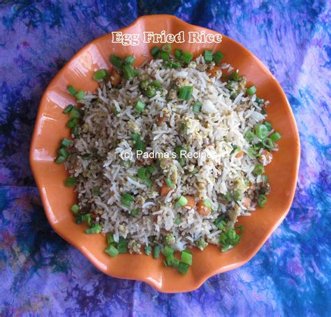 Padma's Recipes: EGG FRIED RICE