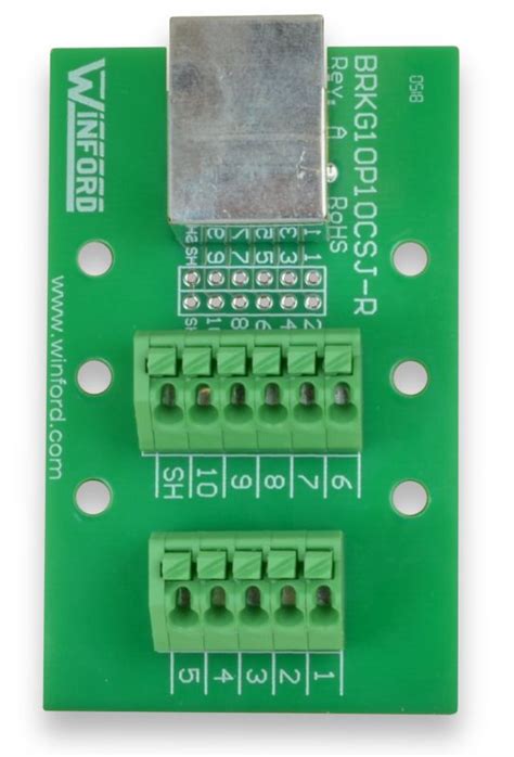 Rj P C Modular Jack Breakout Board With Spring Connection