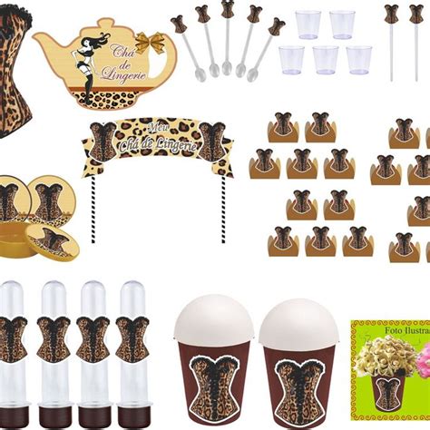 Kit Festa Ch De Lingerie Oncinha P As Pes Elo