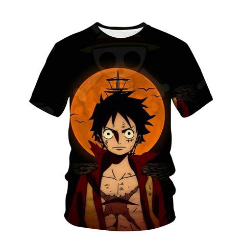 Camiseta Holgada De Anime Japon S Camiseta Gr Fica De One Piece Luffy