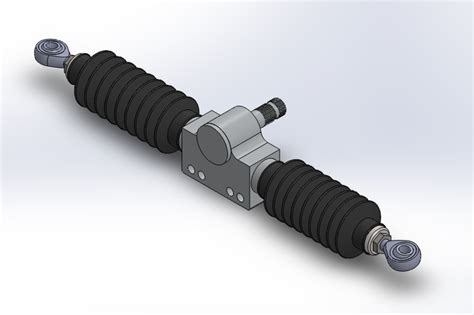 steering rack   buggy solidworks  cad model grabcad
